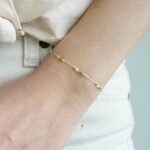 ROSA - jedwabna bransoletka z labradorytem i kamieniem księżycowym