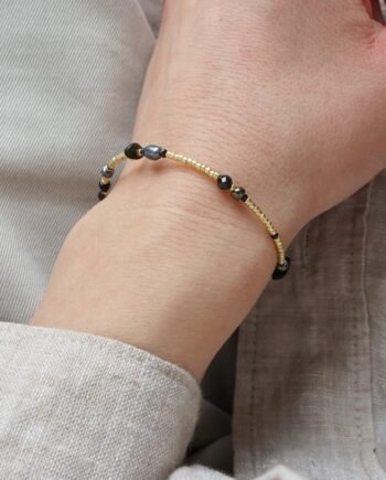 RAFA - bransoletka z perłami, spinelami i onyksami