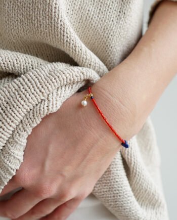 MORSKIE OPOWIEŚCI - bransoletka z perłą i lapis lazuli