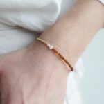 CYNAMON- bransoletka z kamieniem księżycowym i perłą