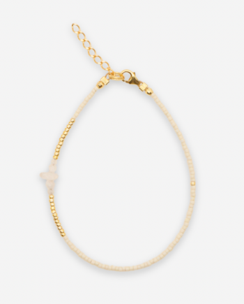 ĆMA - bransoletka na nogę z kamieniem księżycowym