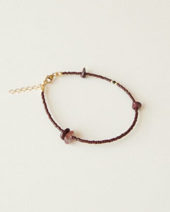 CZARNA PORZECZKA – bransoletka z kwarcem, jaspisem i spinelem