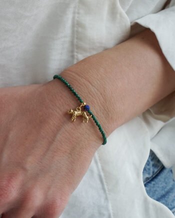 BRAZYLIA - bransoletka z lapis lazuli, malachitem i agatem