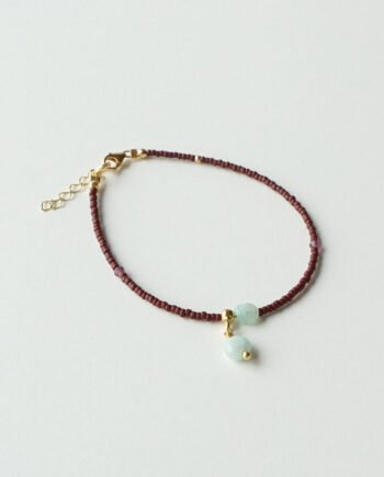 Bransoletka z ametystem i amazonitem