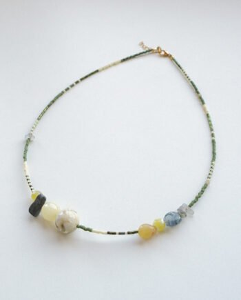 SAFARI – naszyjnik z agatami, opalami, jadeitem i labradorytami | DOSTĘPNA MAŁA ILOŚĆ