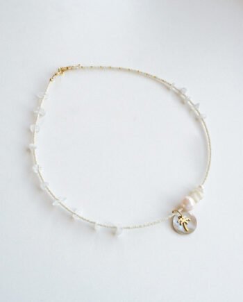 MALEDIWY – naszyjnik z perłami, kamieniami księżycowymi i masą perłową | DOSTĘPNA MAŁA ILOŚĆ